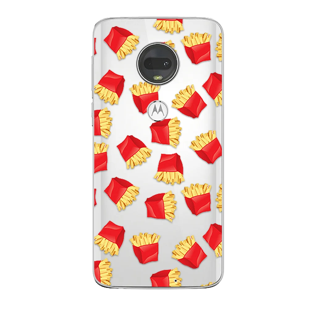 

Donuts French Fries Case For Motorola Moto G7 G5 G8 G9 G10 G5S G6 E5 E6 E7 Plus Play Power Soft Silicone TPU Protect Phone Funda