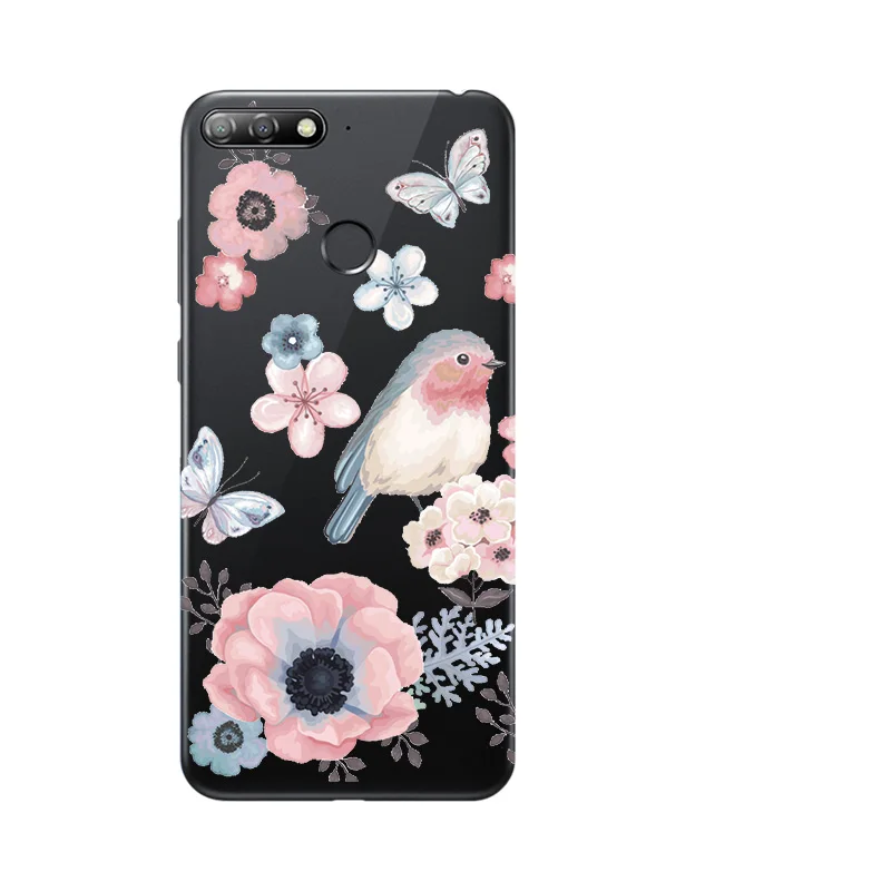 Силиконовый чехол для Huawei Enjoy8e 8E задняя крышка Honor 7A/Enjoy 8E/7A Pro/Y6 Prime 2018 с отпечатком