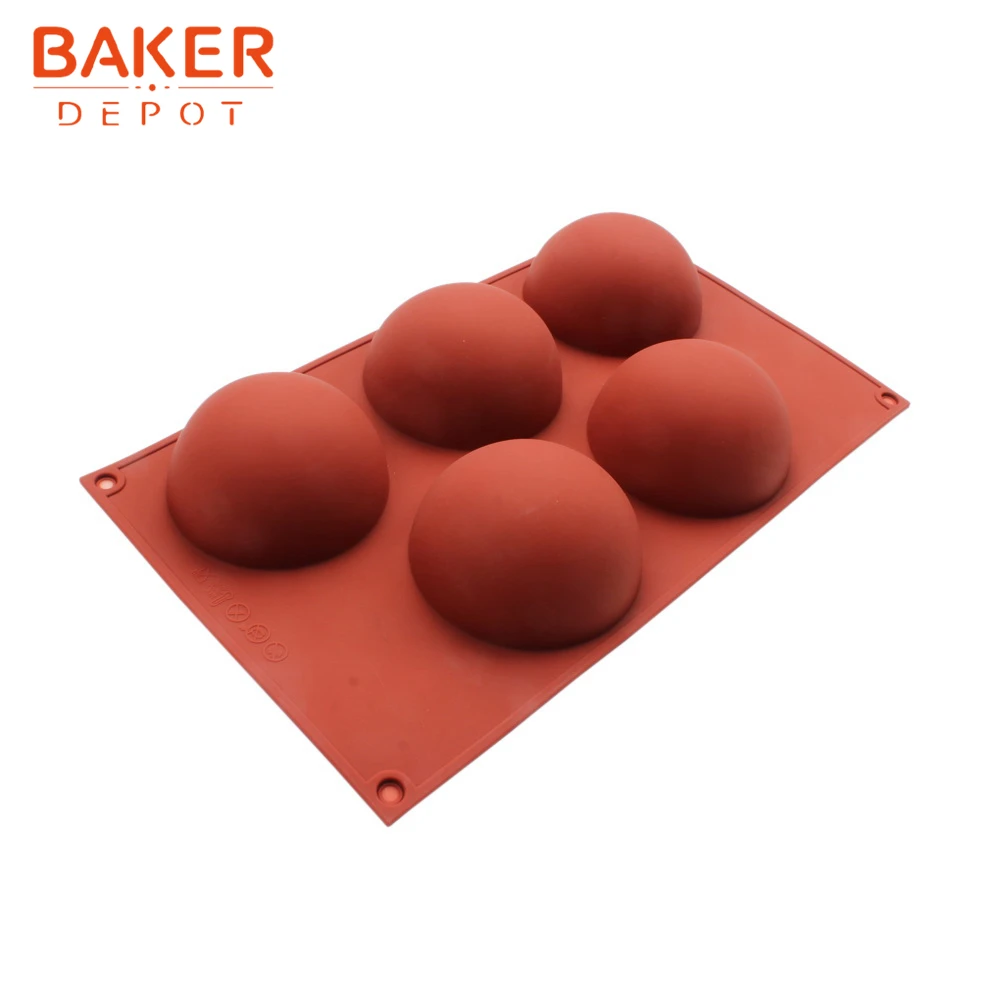 BAKER DEPOT DIY 5 даже большая купольная силиконовая форма для торта, форма для мыла, Желейный пудинг, силиконовая форма для шоколада, CDSM-634