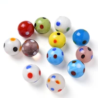 12pcs glass ball 20mm cream console game pinball machine cattle small marbles pat toys parent child machine beads