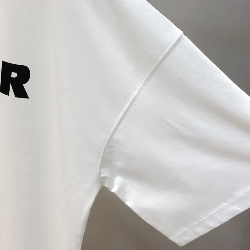 

Summer Harajuku White Cotton Letter Print woman tshirts Streetwear Fashion Tees O-Neck Short Sleeve Plus Size women clothing