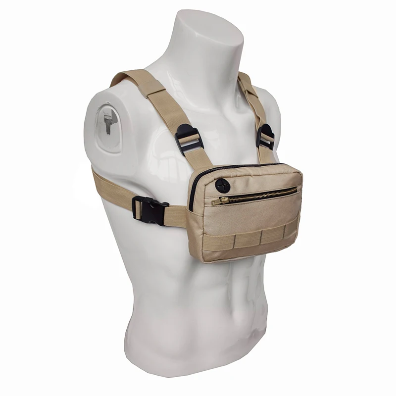 Мужская нагрудная сумка в стиле милитари маленькая уличная жилетка хип хоп