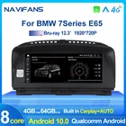 Автомобильный GPS-навигатор, 8 ядер, Android 10, мультимедиа для BMW 7 серии E65 E66 2001  2008, система CCC MASK Carplay, Android Auto DSP 4G LTE
