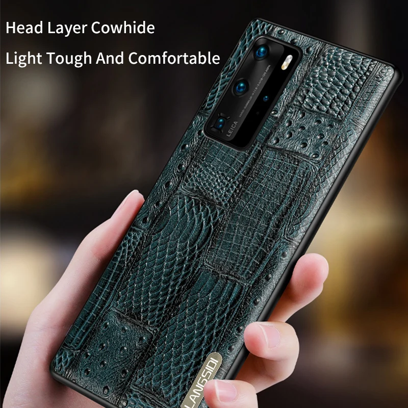 Брендовый чехол LANGSIDI для HUAWEI P40 PRO P30 LITE p20 MATE 20 роскошный кожаный estuche nova 5t Honor 30 pro lite