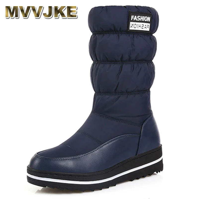 

MVVJKEWoman Shoes 20201 Winter New Concise Casual Round Toe Snow Boots Outdoor Comfortable slip-on Warm Shoes Drop Shipping