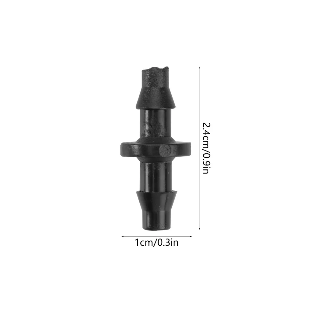 

100PCS 4/7mm Size Gardening Irrigation Fittings Barbed Straight Through Capillary Joint Black Color