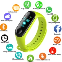 wristwatch fitness m3 color screen smart sport bracelet activity running tracker heart rate for children men women watch hours