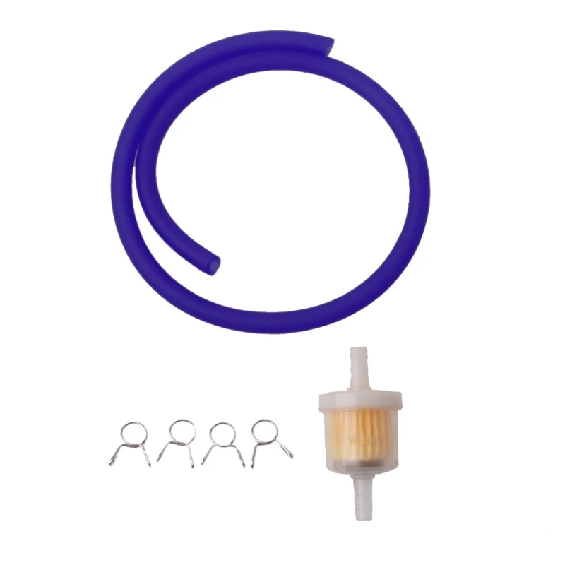 New 6mm Gas Fuel Filter Petrol Pipe Hose Line + 4 Clips Moto Scooter Dirt Bike | Автомобили и мотоциклы