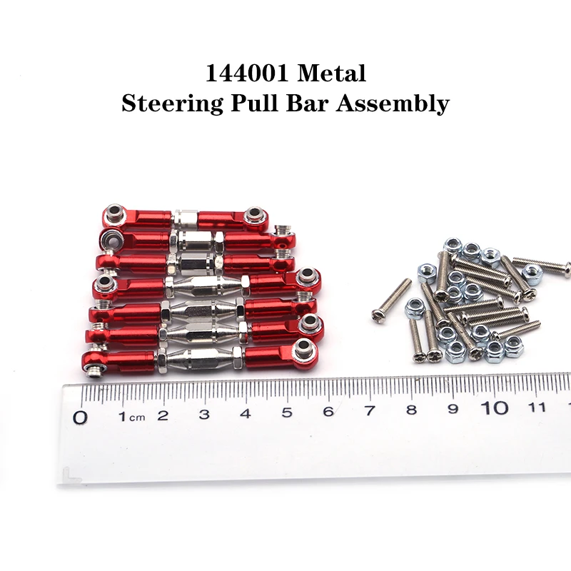 

WLtoys 144001-1287 1288 1289 RC Car Red Upgrade Metal Parts Pull Bar Assembly Set Accessories