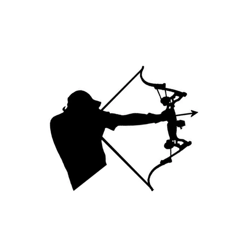 Охотничий бант Виниловая наклейка для автомобиля охотник за стрельбой из лука со