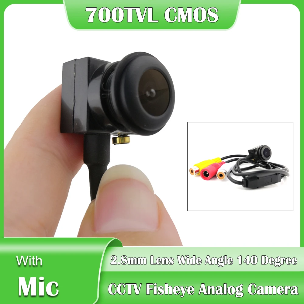 

700TVL Color Wide Angle Analog Camera Small Mini camera 140 Degree Fisheye Home Security Surveillance Micro Camera