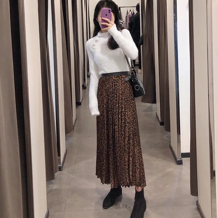 Женская юбка в стиле панк-рок Корейская уличная на завязках эластичная талия