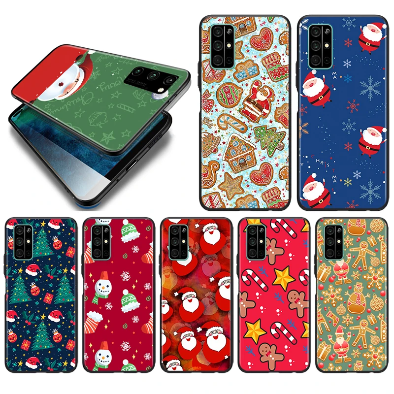 

Soft TPU Cover Christmas cartoon For Honor Play 3E 8S 8C 8X 8A 8 7S 7A 7C MAX Prime Pro 2019 2020 Black Phone Case