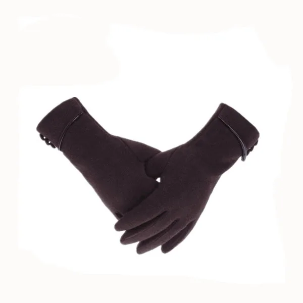G130 Brown VIIANLES/кружевные кашемировые перчатки, женские модные теплые зимние теплые перчатки, лыжные ветрозащитные защита для рук, удобные перчатки - Color: G130 Brown