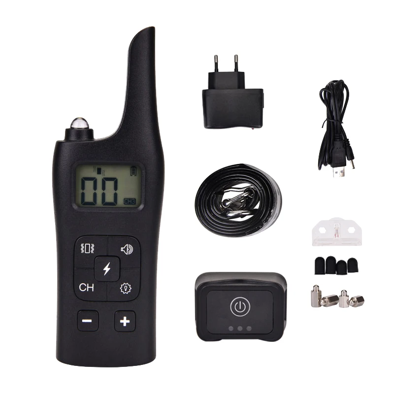 For 1 dog DC885 ошейники для обучения собак 3,7 в дистанционный Регулируемый ошейник приемник 800 м звуковой сигнал для собак с вибрация и удар для поиска собак - Цвет: For 1 dog