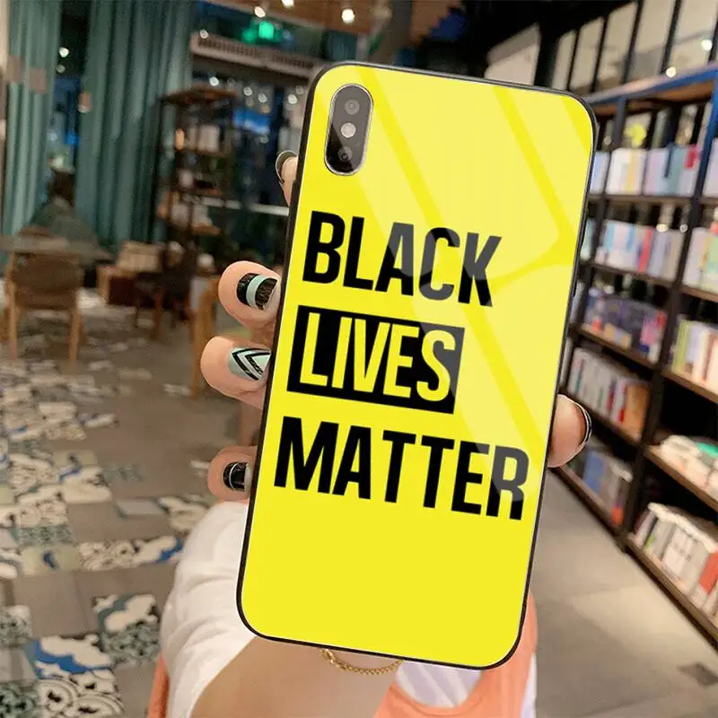 

Dabieshu Black Lives Matter BLM Luxury Phone Case Tempered Glass For iPhone 11 Pro XR XS MAX 8 X 7 6S 6 Plus SE 2020 case
