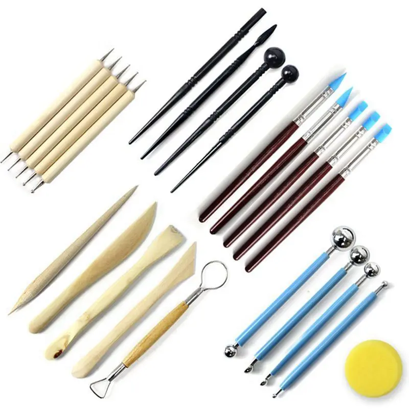 

Promotion! 24pcs Ball Stylus Dotting Tools, Clay Pottery Modeling Set Carving Tools Rock Painting Kit for Sculpture Pottery