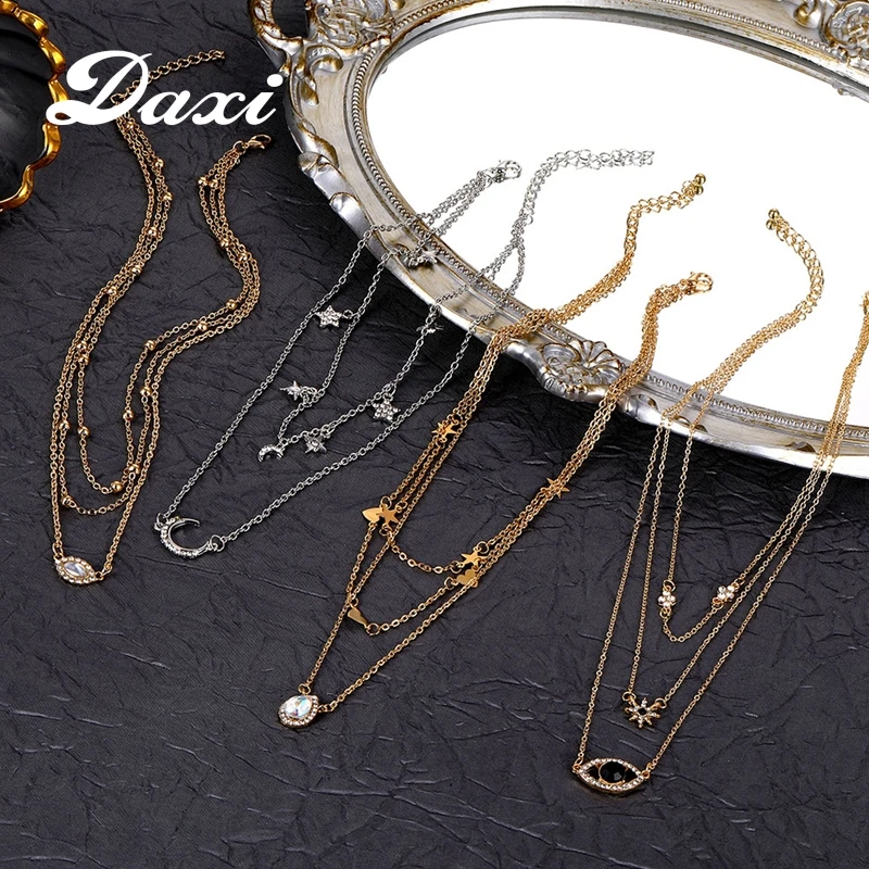 17IF цепочка с подвеской женская подвеска на шею бижутерия цепь цепи многослойное