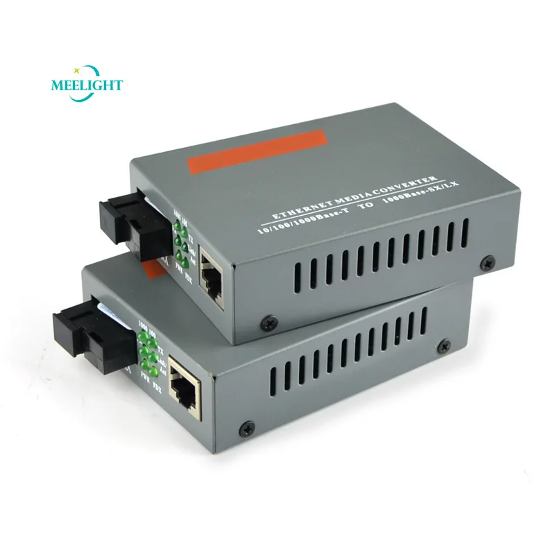 1 пара однорежимных гигабитных оптоволоконных трансиверов однорежимный