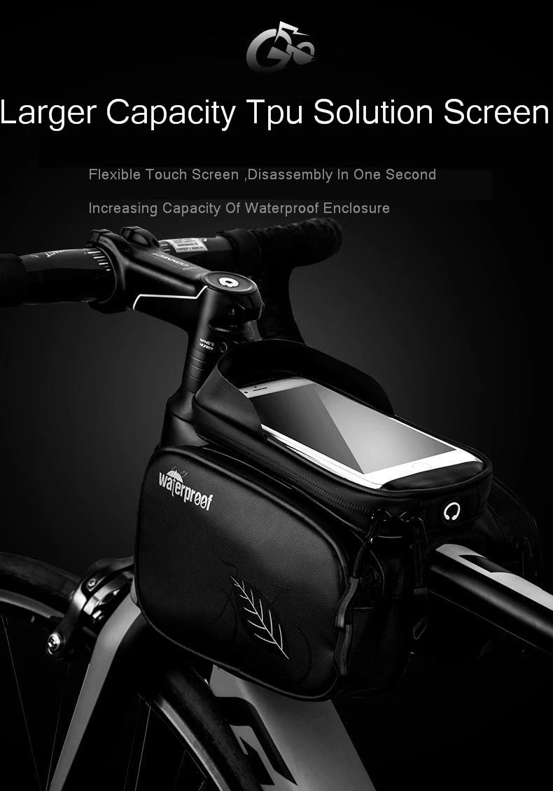 Велосипедный передний луч пакет с сенсорным экраном сумка для телефона на раме