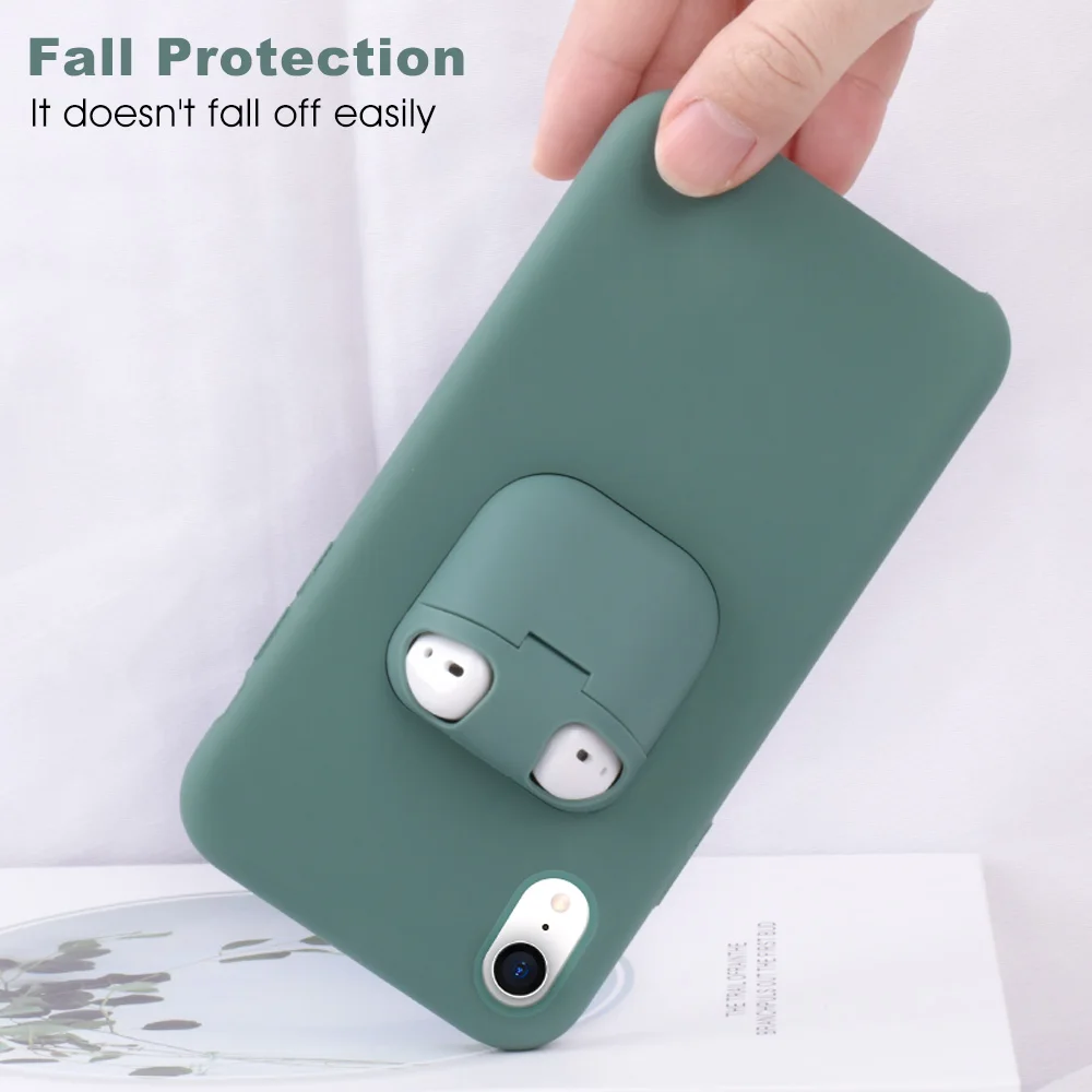 2 в 1 гарнитура VR коробка для AirPods двойного назначения Телефон чехол iphone X XS 11 Pro Max XR