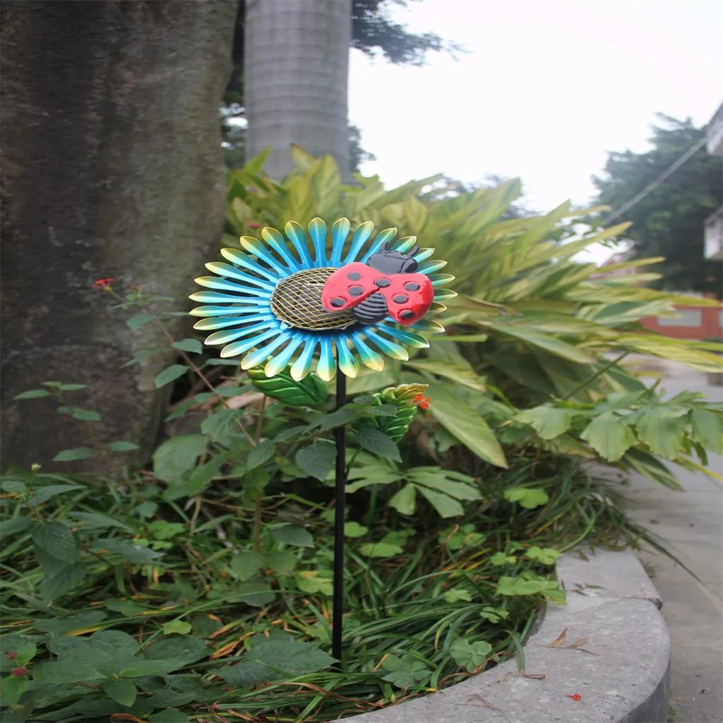 Landscape Lighting Sun Flower Beatles Pelican Rugby Led Garden Lights Solar Night Beetle Shape Solar-powered Lawn Lamp | Освещение