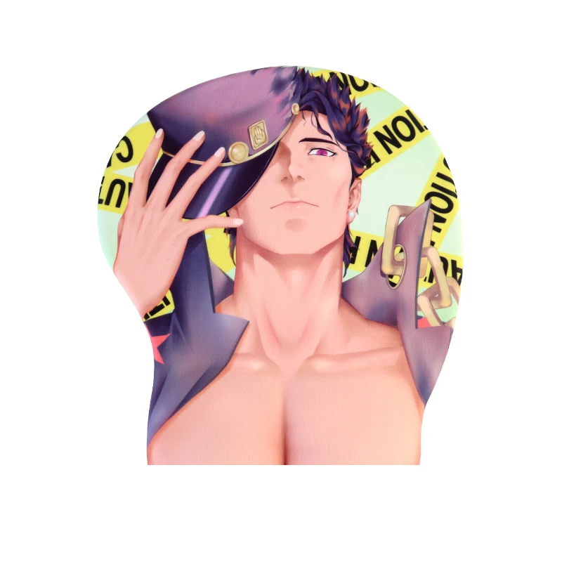 Anime JoJo's Bizarre Adventure Kujo Jotaro Shoto 3D Chest Soft Gel Gaming Mouse Pad Cartoon Mousepad Wrist Rest Cosplay Gifts |