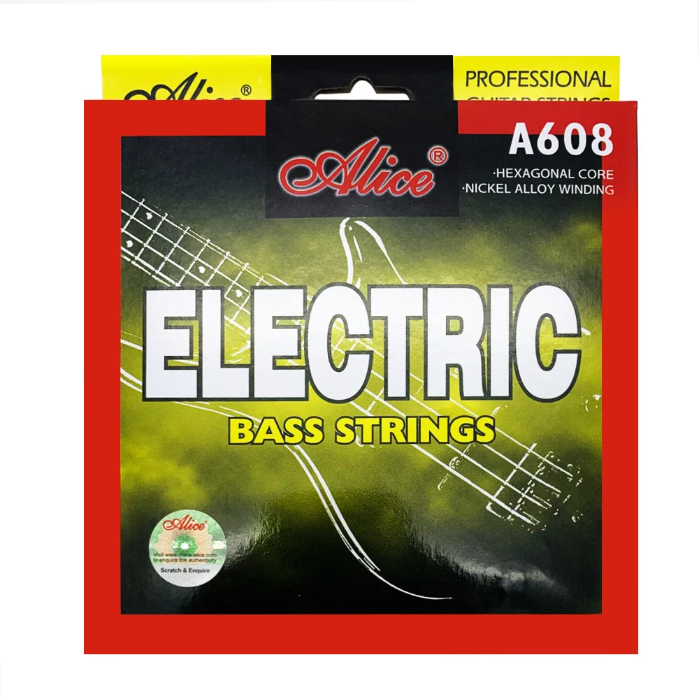 

Alice A608 Electric Bass 4 String 5 Strings Set Hexagonal Core Nickel Alloy Winding Bass Parts Accessories