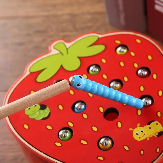 Монтессори червячная игра Магнитные деревянные игрушки для детей раннего