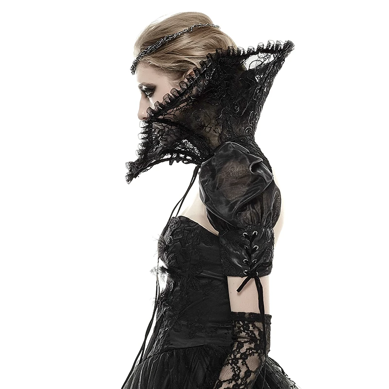 Элегантные двухслойные кружевные воротники в стиле панк Готический Принцесса с