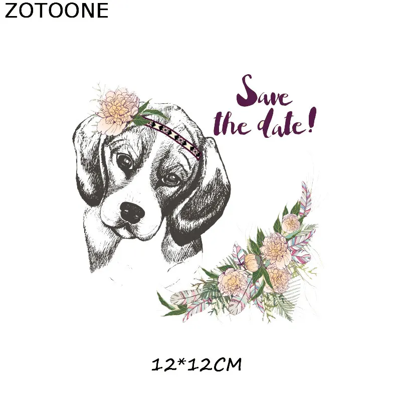 ZT0432 ZOTOONE цветы нашивки в форме животных для одежды DIY Железо на патч приложения термо теплопередача наклейка на одежду значки аппликаций - Цвет: ZT0432