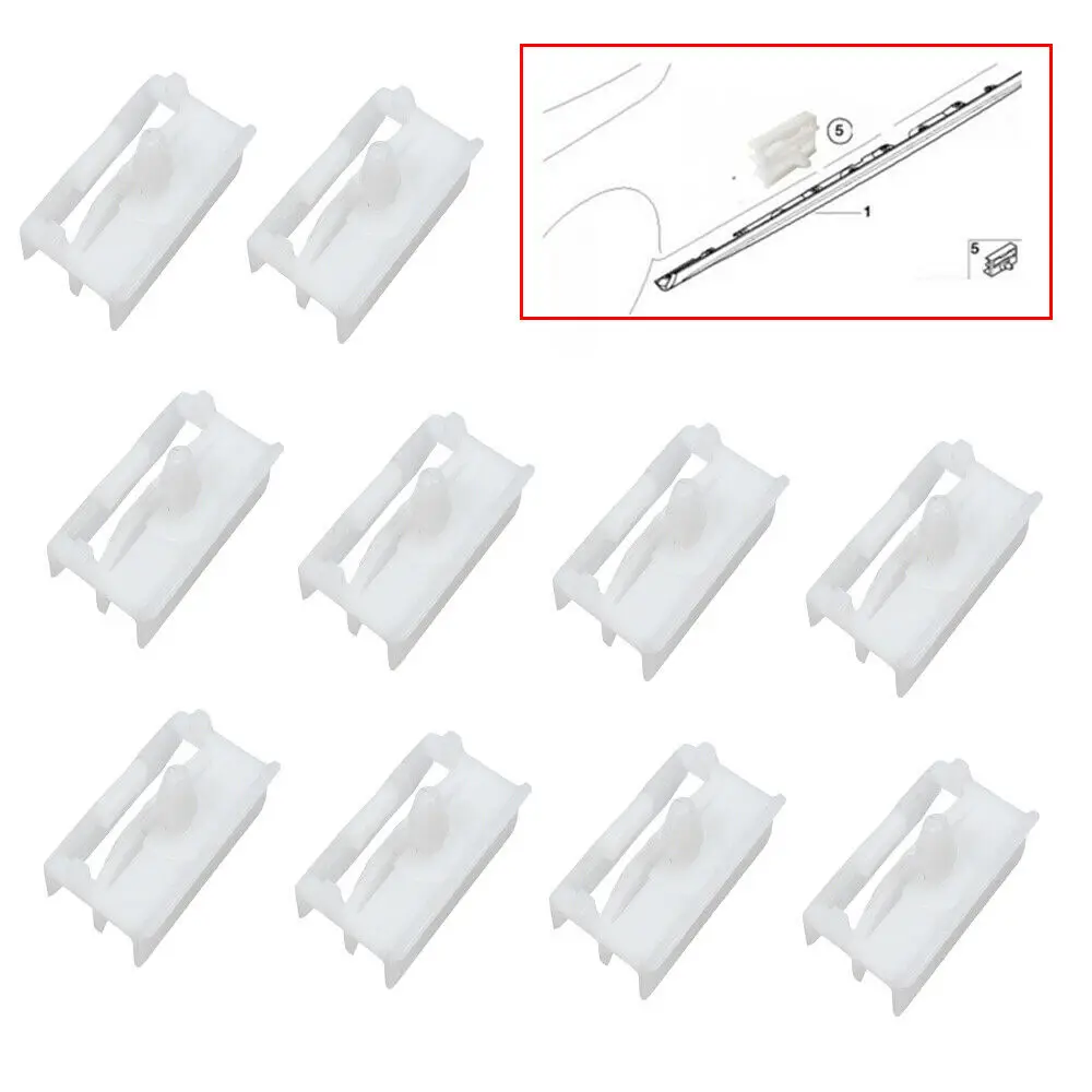 

10x Side Sill Skirt Trim clips W/ 10x Rocker Panel Moulding For BMW E36 E46 E90