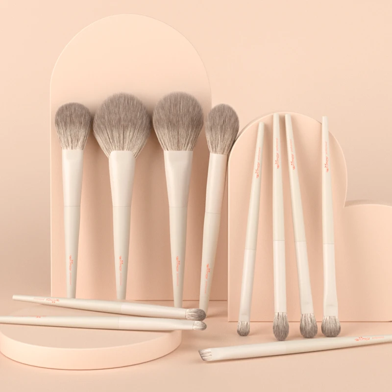 Набор синтетических кистей для макияжа Anmor 11 шт. нанесения пудры контура теней |