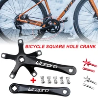 folding bike crankset ultra light square crank 170mm cnc aluminum alloy bmx bicycle 130bcd chainwheel parts accessorries