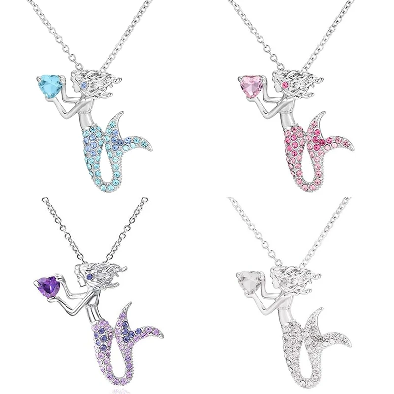 1pc Mermaid Pendants Necklace Vintage Necklaces Women Girl Beach Jewelry Accessories Choker
