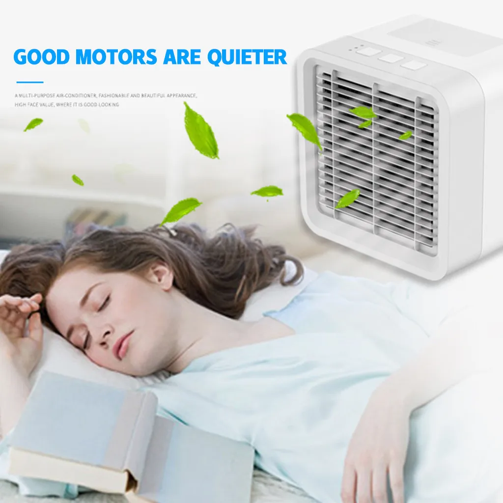 

Usb мини Портативный низкий дБ Лето охладитель воздуха вентилятор кондиционер увлажнитель воздуха очиститель для офиса Спальня бесшумные п...