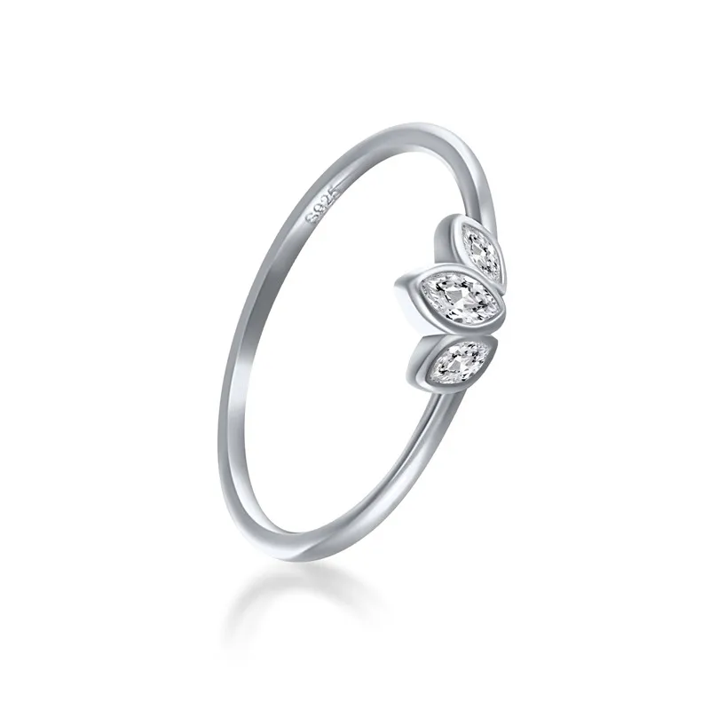 ROXI изящные белые Кристальные кольца для женщин простой конский глаз горный