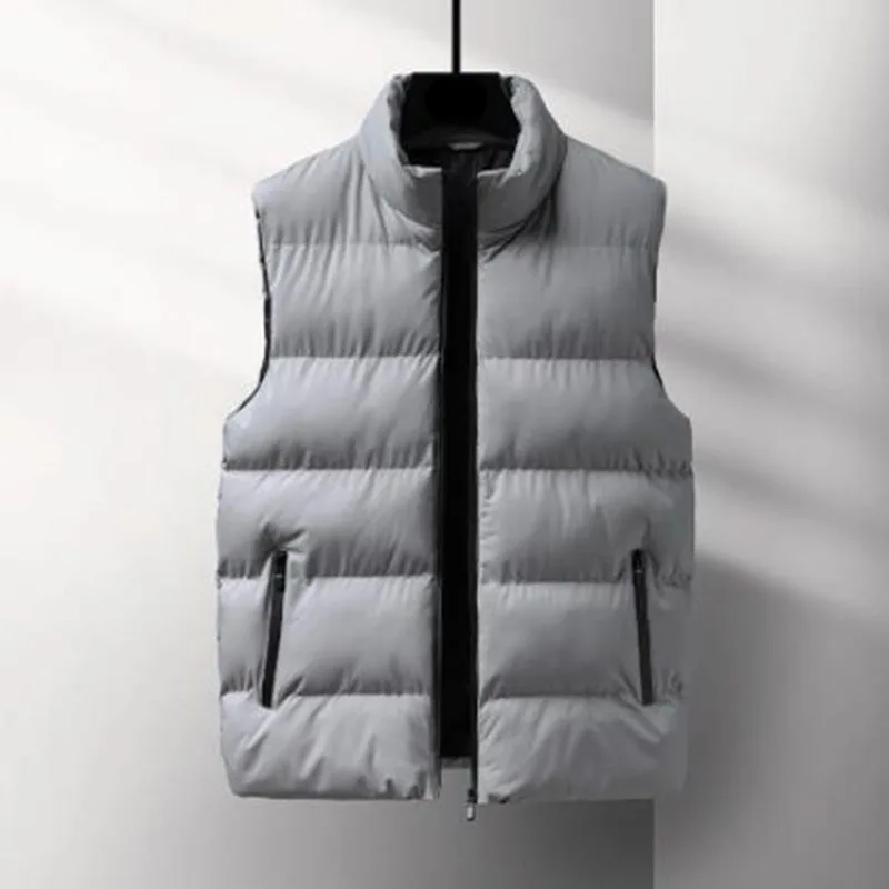 

Mens Vest Sleeveless Jacket Men Casual Autumn Winter Warm Jackets Male Down Cotton Waistcoat Veste Homme Coat Clothing