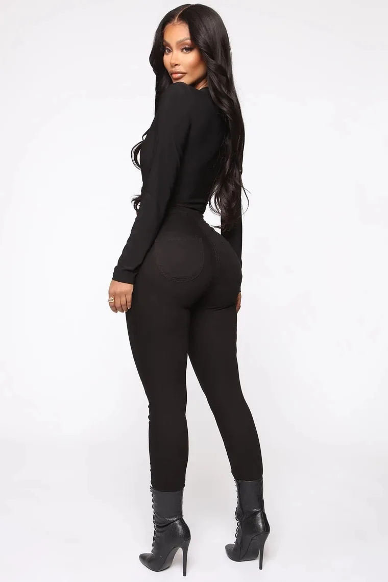 

PLUS SIZE women's high stretch feet pants slim stretch pants custom logo print on product and package from 1pc dropship