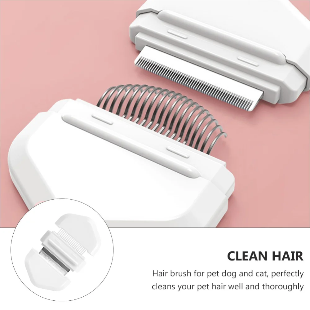 

Cat Hair Removal Comb Pet Grooming Brush 2 in 1 Pet Shedding Brush