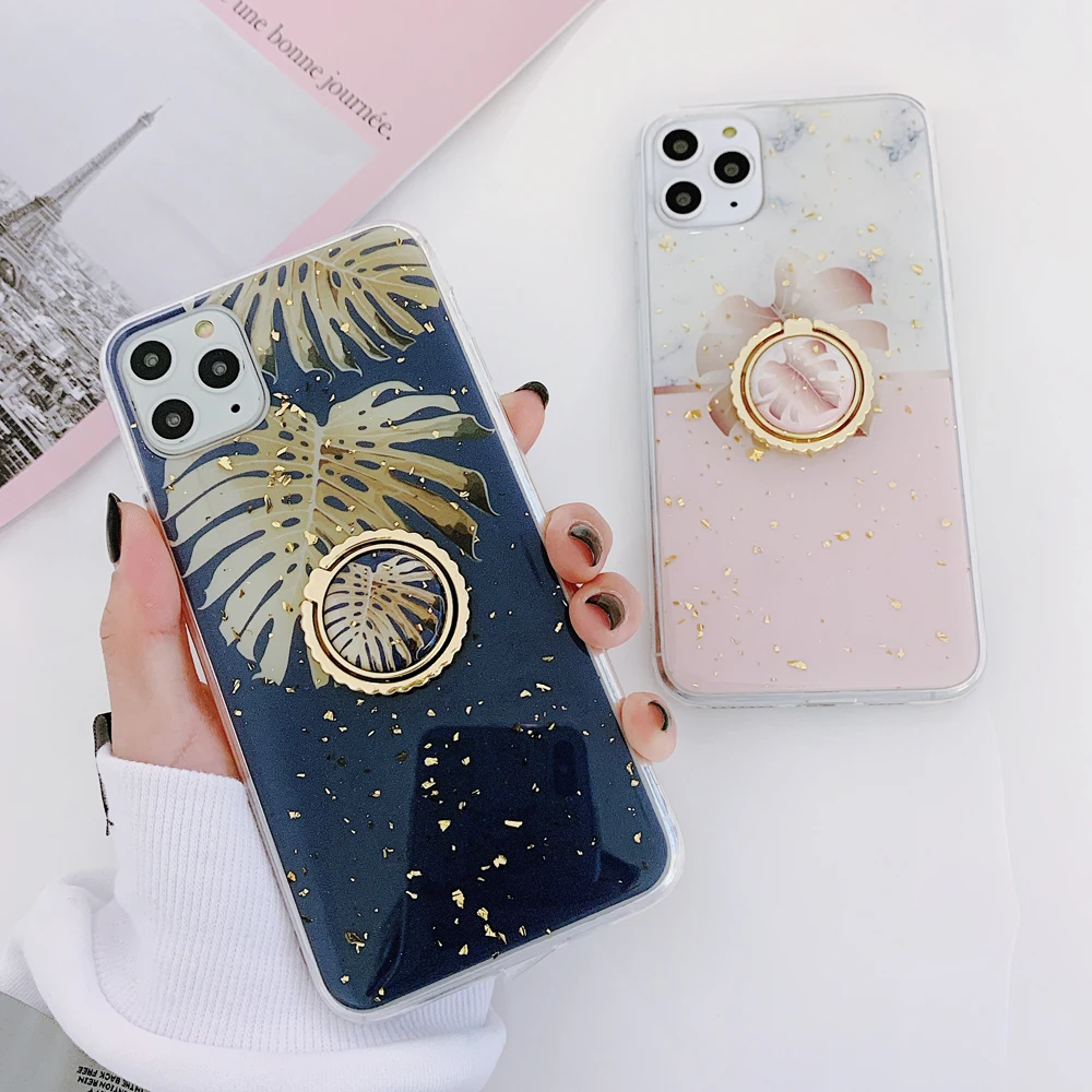 

Чехол SUYACS для iPhone 12 Mini 11 Pro Max XR XS Max 7 8 Plus, мягкая эпоксидная задняя крышка с кольцом на палец