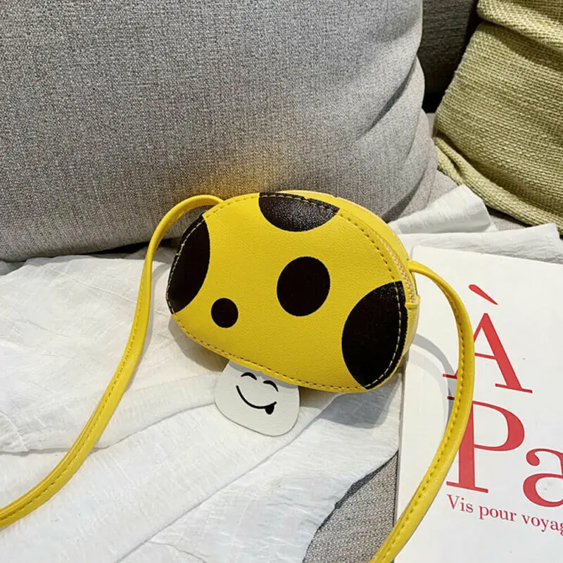 Женская/Детская сумка через плечо мини-кошелек с монетницей в виде гриба из