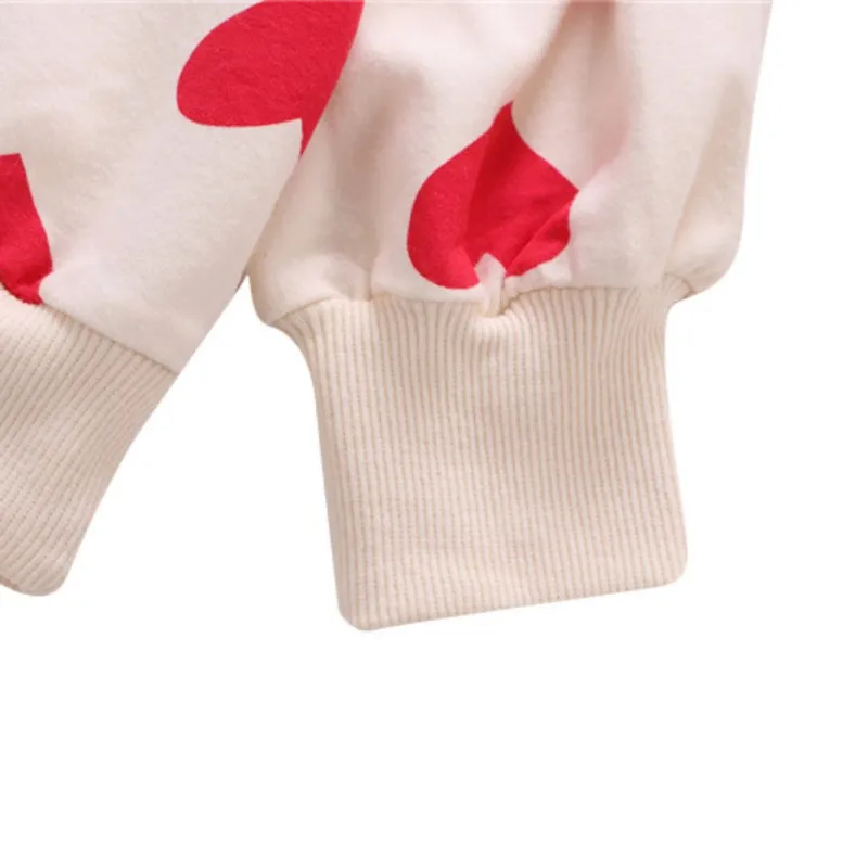 В 2021 году новые осенние толстовки с принтом сердца для девочек Повседневная