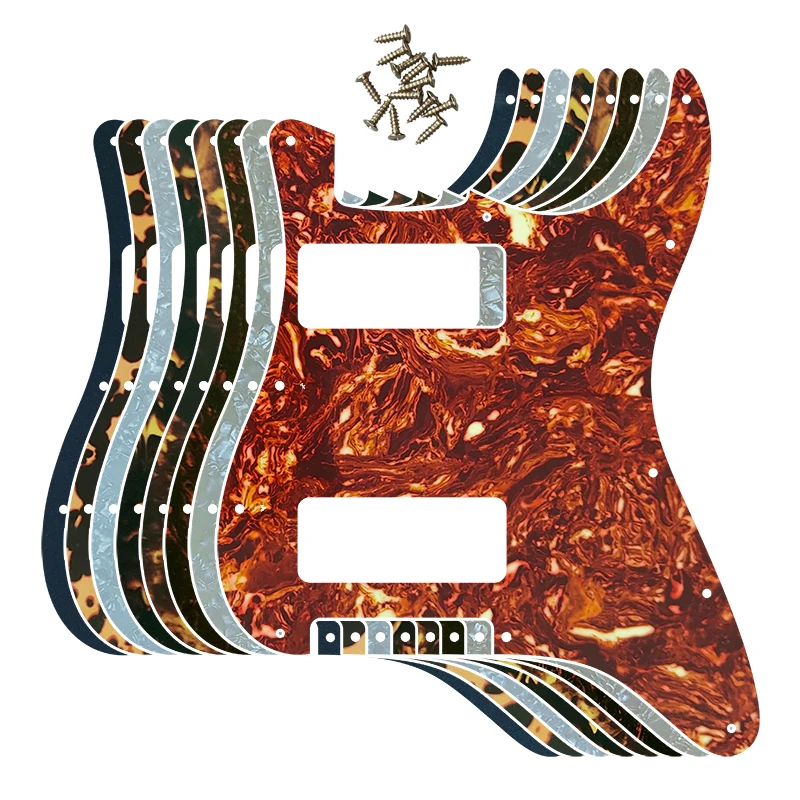 

Xin Yue Great Quality Guitar Parts For US 11 Screw Holes Strat Guitar Pickguard Blank With 2 P90 Humbuckers Flame Pattern