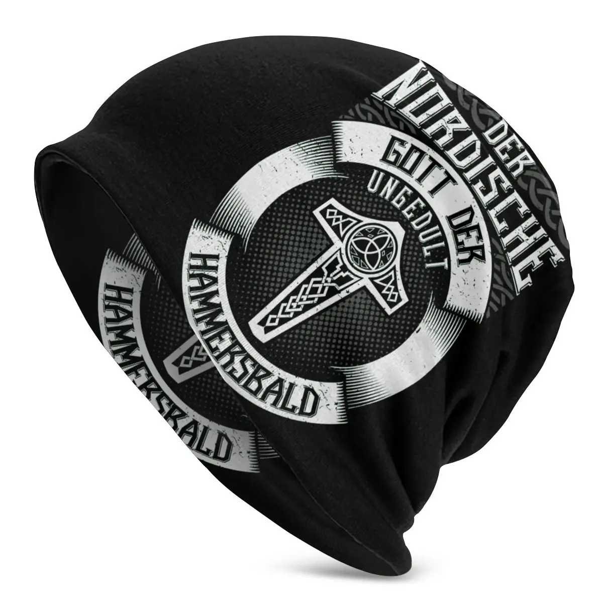 

Adult Men's Knit Hat Hammersbald Nordic God Viking Gift Vikings Bonnet Hats hip hop hat Graphic Unisex Skullies Beanies Caps