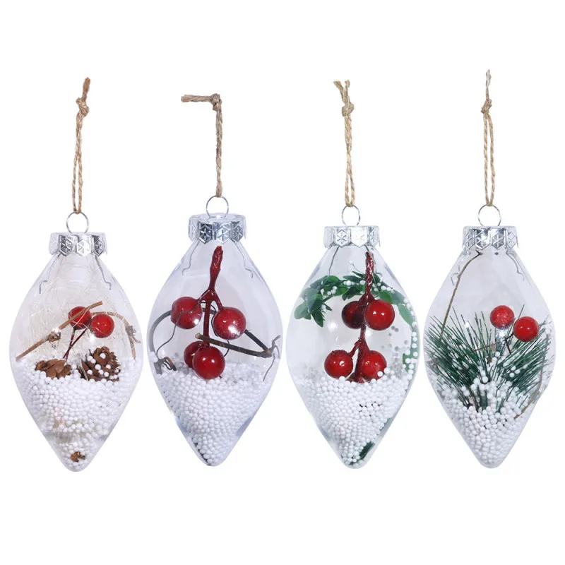 Рождественская елка прозрачная подвесная Шар Подвесной орнамент сделай сам для