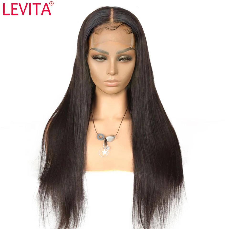 

LEVITA 4x4 Lace Closure Wig Bone Straight Lace Wig In Bulk Cheap Wholesale Brazilian Lace Human Hair Wigs For Women 150% Density