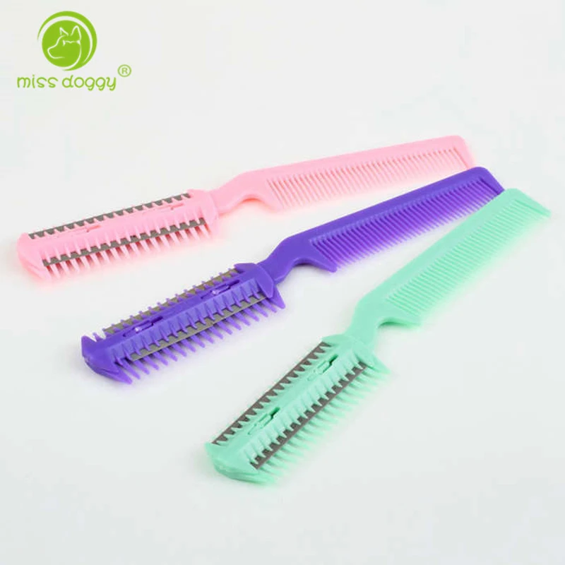 Триммер для шерсти домашних животных расческа стрижки с 2 лезвиями ножницы ухода