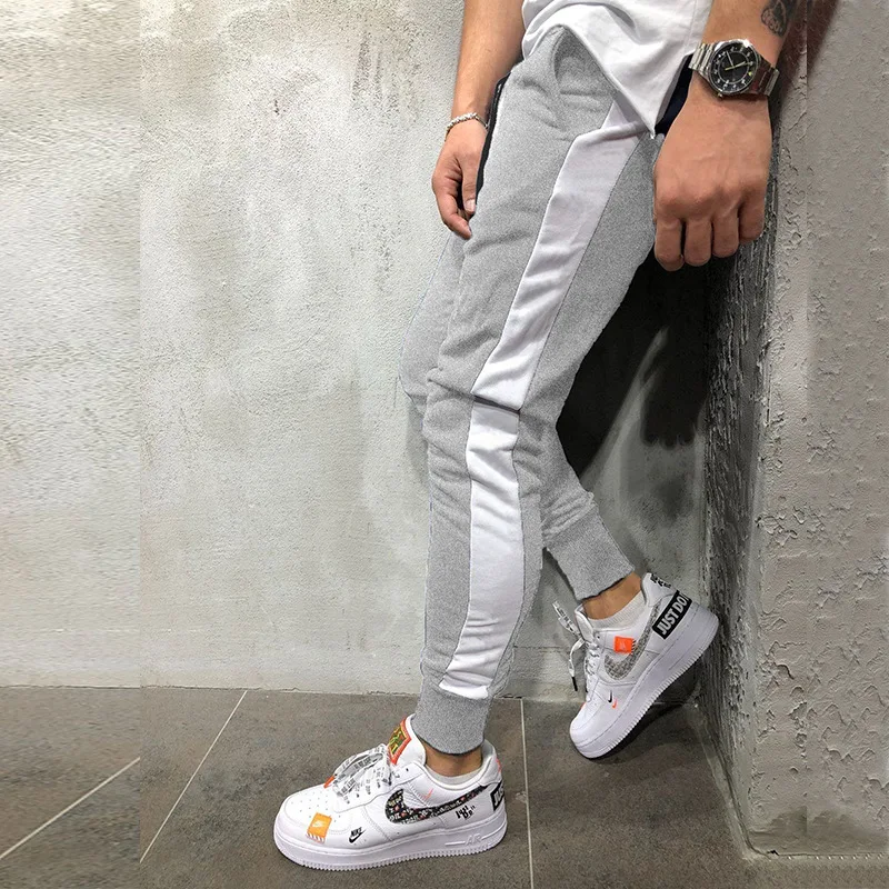 

2020 Striped Hip Hop Jogger Pants for Men Fashion Casual Pants Men Streetwear Tracksuit Pants Sweatpants Men Korean Streetwear