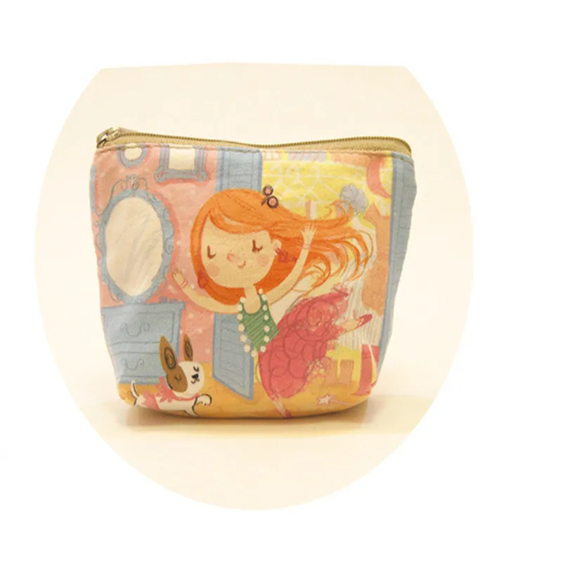 

New Style Korean Version Cartoon Print Zipper Coin Purse Cute Mini Wallet Children Purse Small Fresh Coin Purse Portemonnee